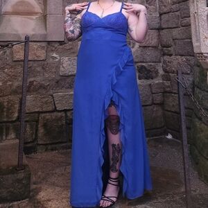 Corset Style Royal Blue Gown